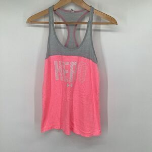 Ladies Under Armour Hero"‎ Breast Cancer Awareness Fitness Tank pink/gray small